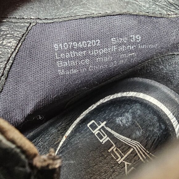 Dansko Size 39 Taupe Brown Lee Nubuck Leather Ankle Boots Zip Up Low Heel - Picture 8 of 9